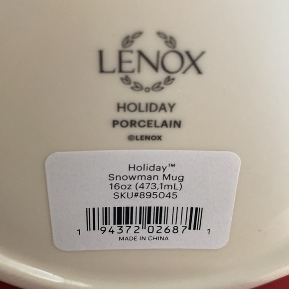 Lenox Porcelain Snowman Mug - Picture 3 of 4